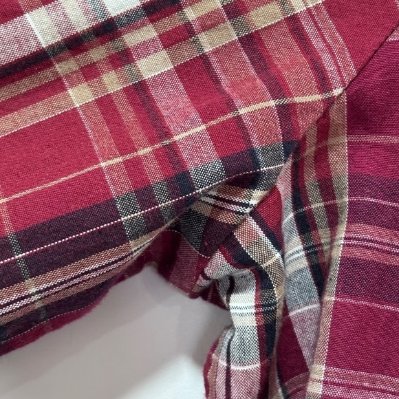 Lady Dutch NWT snap closure plaid fitted shirt with pocket embellishments sz XL - Picture 6 of 16
